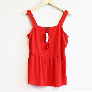 NEW Banana Republic Red Tassel Summer Tank Top S